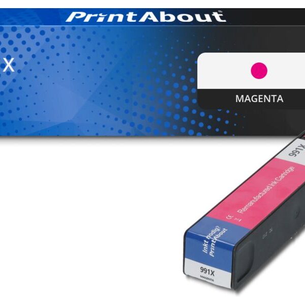 Huismerk HP 991X (M0J94AE) Inktcartridge Magenta Hoge capaciteit