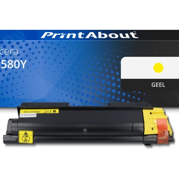 Huismerk Kyocera TK-580Y Toner Geel