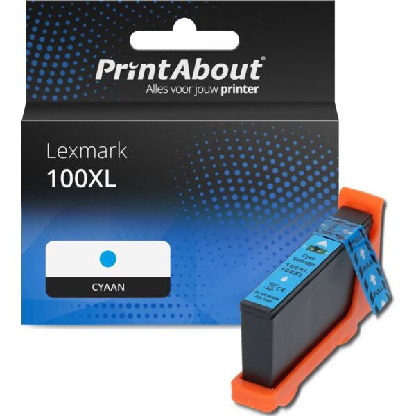 Huismerk Lexmark 100XL (14N1069E) Inktcartridge Cyaan Hoge capaciteit
