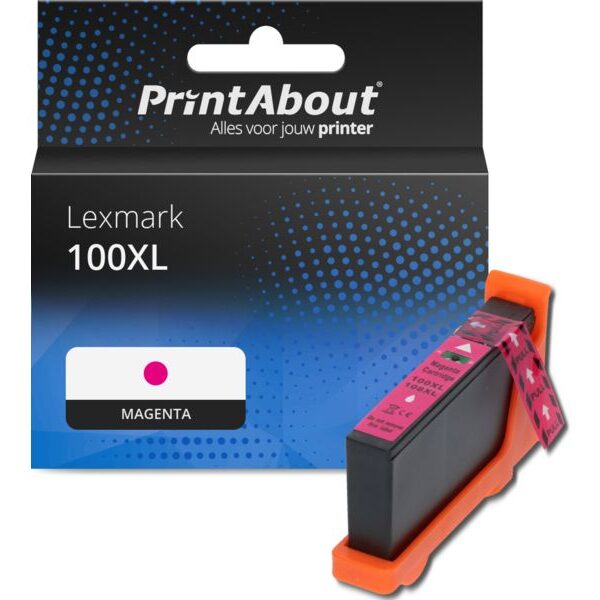 Huismerk Lexmark 100XL (14N1070E) Inktcartridge Magenta Hoge capaciteit