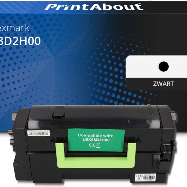 Huismerk Lexmark 58D2H00 Toner Zwart Hoge capaciteit