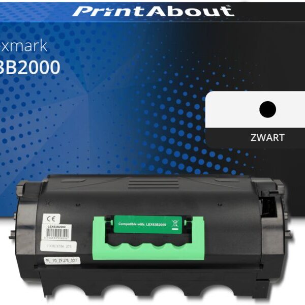 Huismerk Lexmark 63B2000 Toner Zwart
