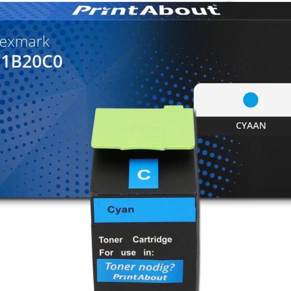 Huismerk Lexmark 71B20C0 Toner Cyaan