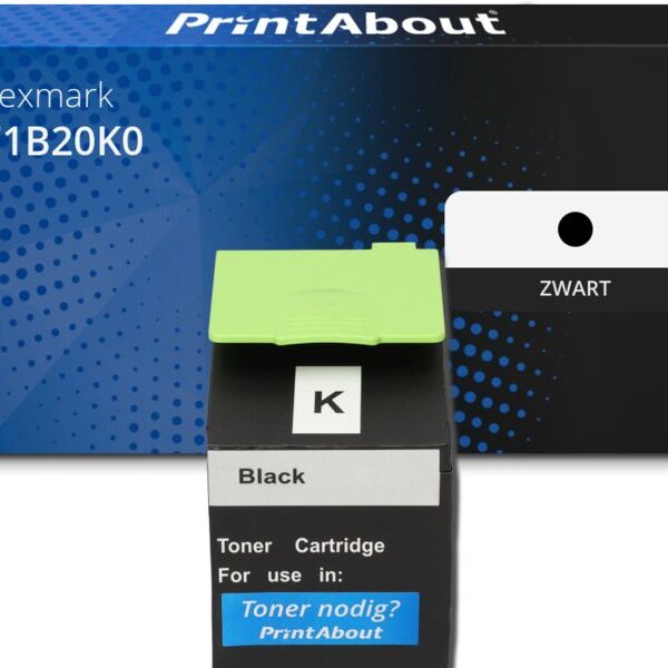 Huismerk Lexmark 71B20K0 Toner Zwart