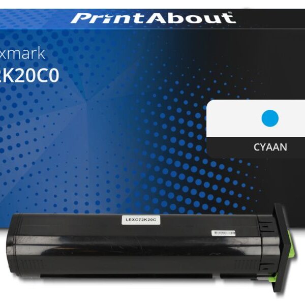 Huismerk Lexmark 72K20C0 Toner Cyaan