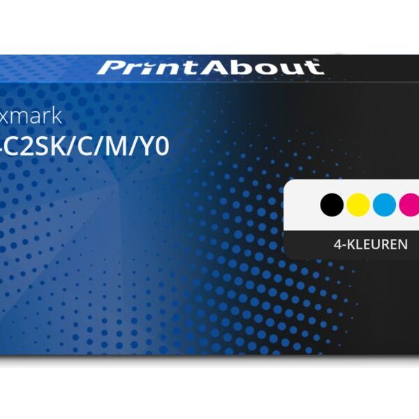 Huismerk Lexmark 74C2SK/C/M/Y0 Toner 4-kleuren Multipack Hoge capaciteit