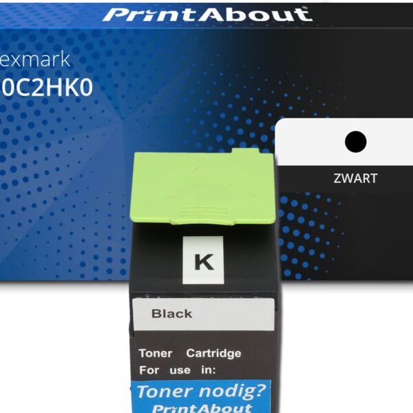 Huismerk Lexmark 80C2HK0 (802HK) Toner Zwart Hoge capaciteit