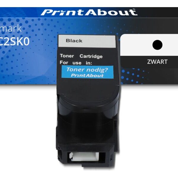 Huismerk Lexmark 80C2SK0 (802SK) Toner Zwart