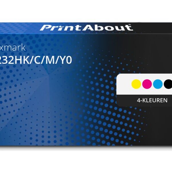 Huismerk Lexmark C232HK/C/M/Y0 Toner 4-kleuren Multipack Hoge capaciteit