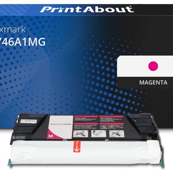 Huismerk Lexmark C746A1MG Toner Magenta