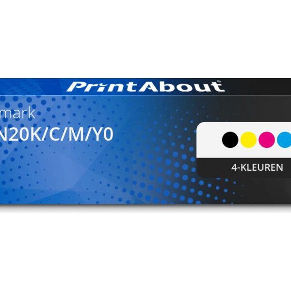 Huismerk Lexmark 20N20K/C/M/Y0 Toner 4-kleuren Multipack