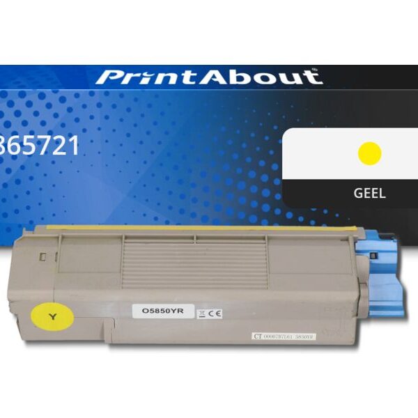 Huismerk OKI 43865721 Toner Geel