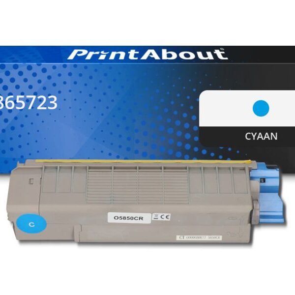 Huismerk OKI 43865723 Toner Cyaan