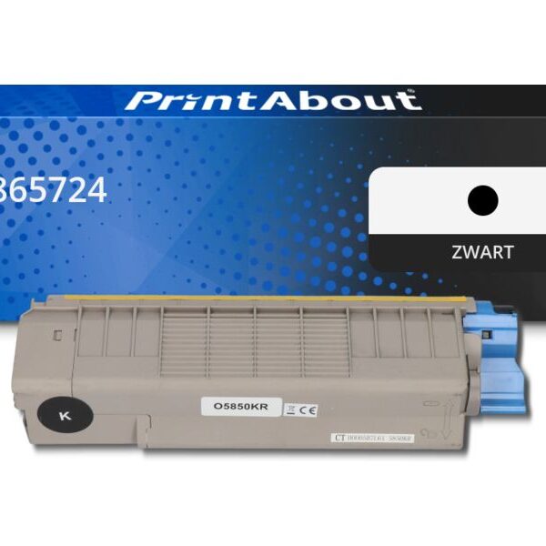 Huismerk OKI 43865724 Toner Zwart