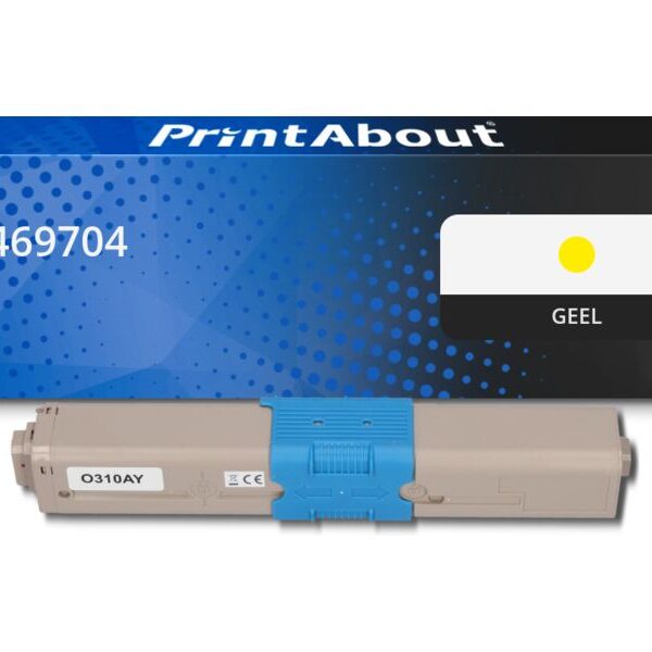 Huismerk OKI 44469704 Toner Geel
