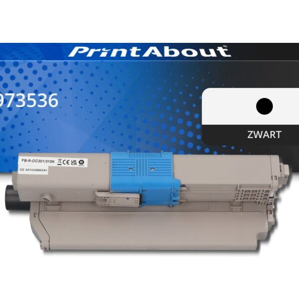 Huismerk OKI 44973536 Toner Zwart