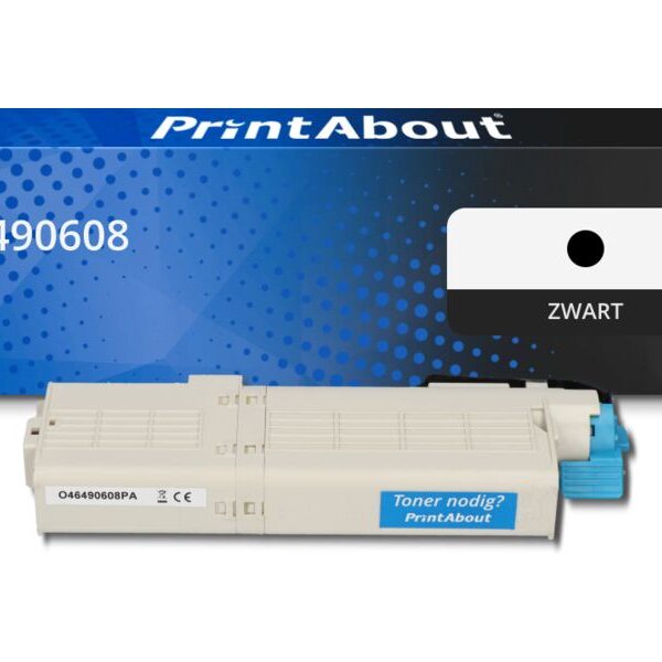 Huismerk OKI 46490608 Toner Zwart