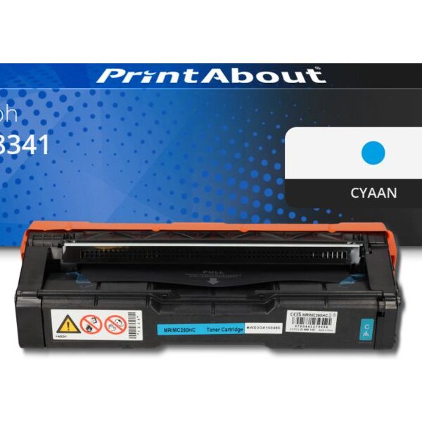 Huismerk Ricoh 408341 (C250 H) Toner Cyaan