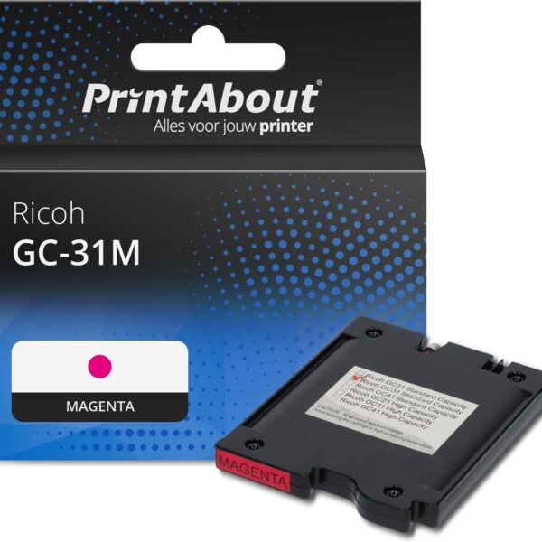 Huismerk Ricoh GC-31M (405690) Inktcartridge Magenta