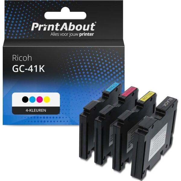 Huismerk Ricoh GC-41K (405761) Inktcartridge 4-kleuren Multipack