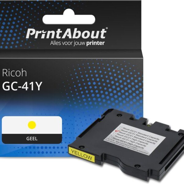 Huismerk Ricoh GC-41Y (405764) Inktcartridge Geel