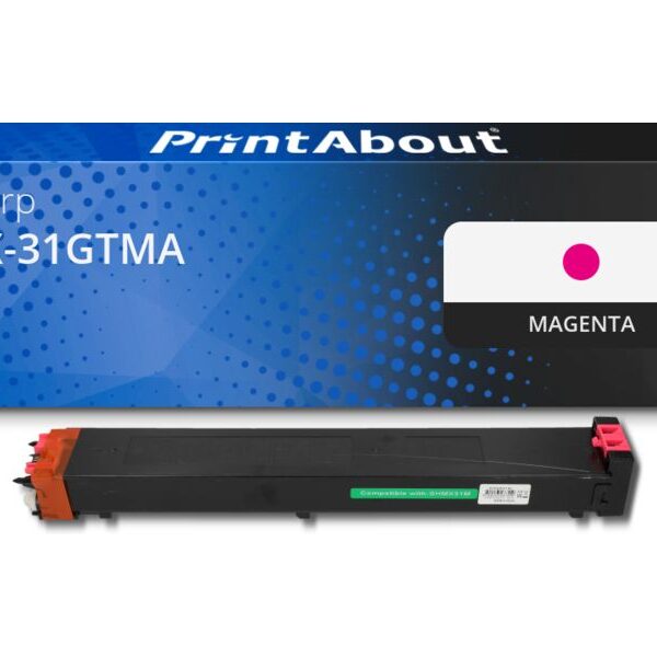 Huismerk Sharp MX-31GTMA Toner Magenta