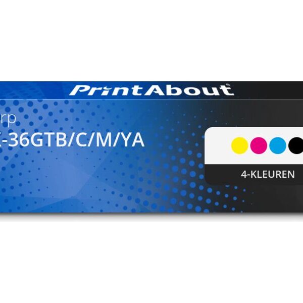 Huismerk Sharp MX-36GTB/C/M/YA Toner 4-kleuren Multipack