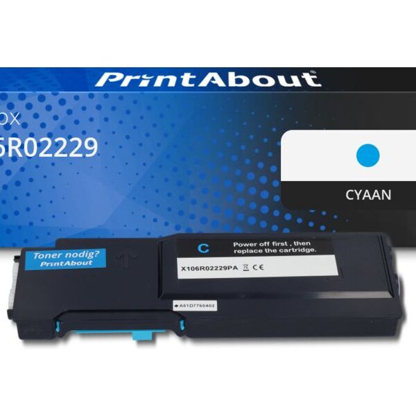 Huismerk Xerox 106R02229 Toner Cyaan