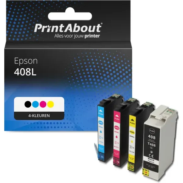 Huismerk Epson 408L (C13T09K41/42/43/44010) Inktcartridge 4-kleuren Multipack Hoge capaciteit