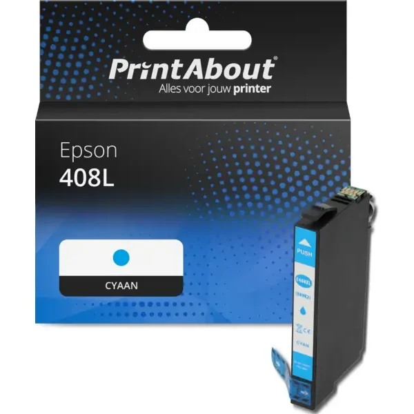 Huismerk Epson 408L (C13T09K24010) Inktcartridge Cyaan Hoge capaciteit
