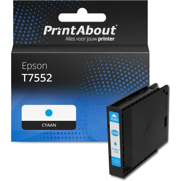 Huismerk Epson T7552 Inktcartridge Cyaan