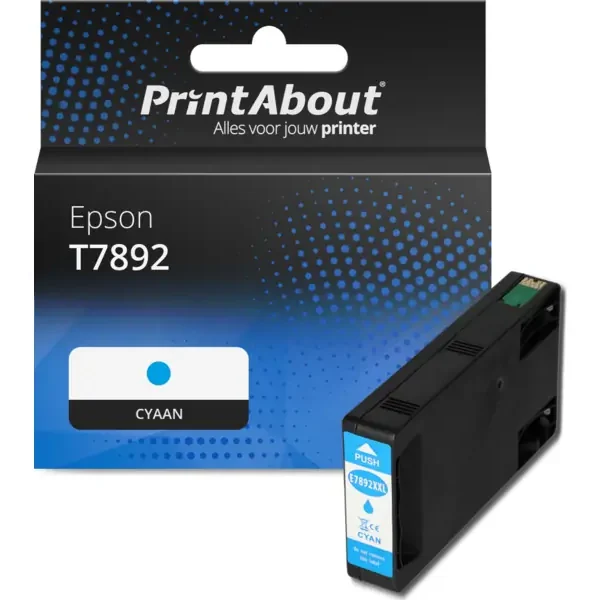 Huismerk Epson T7892 Inktcartridge Cyaan