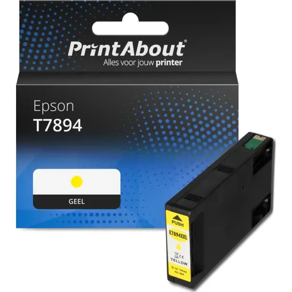 Huismerk Epson T7894 Inktcartridge Geel